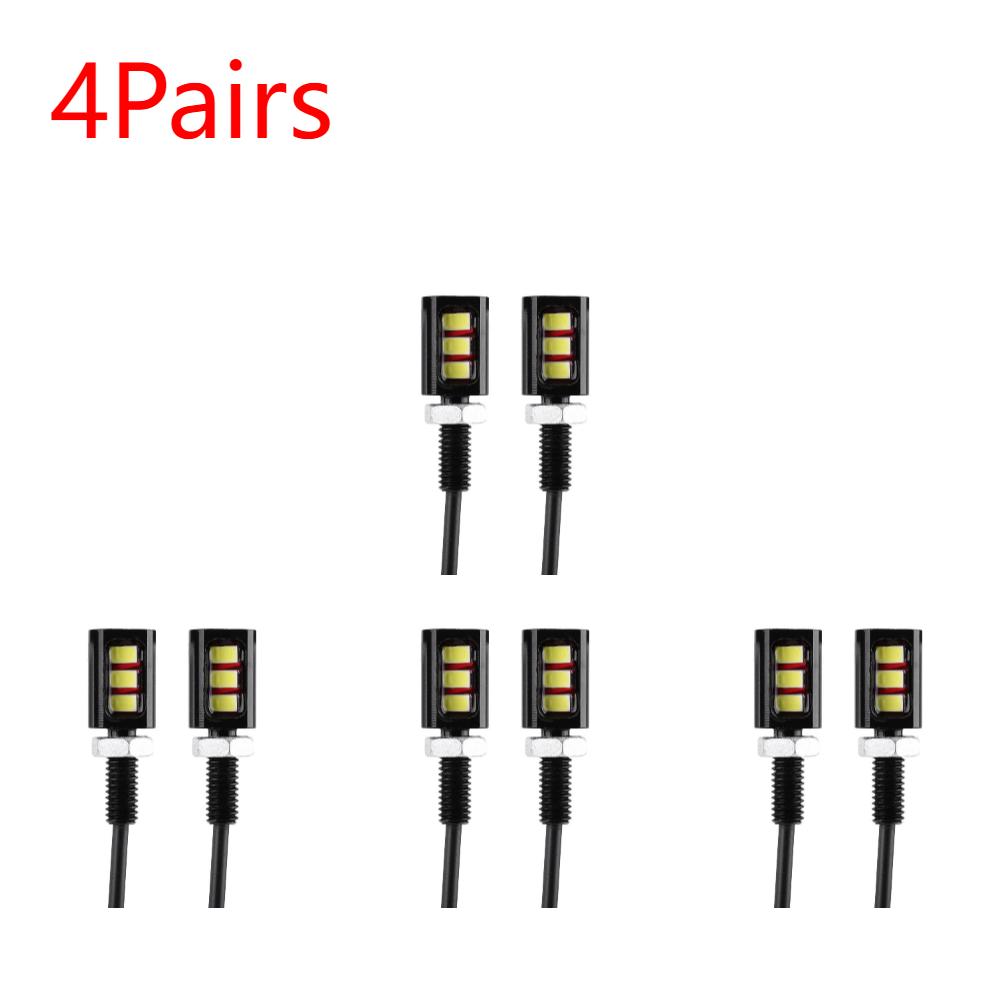 1-4 пары винтов для номерного знака, универсальные винтовые болты, 3 светодиодных фонаря, энергосберегающие для 12 В автомобиля, мотоцикла