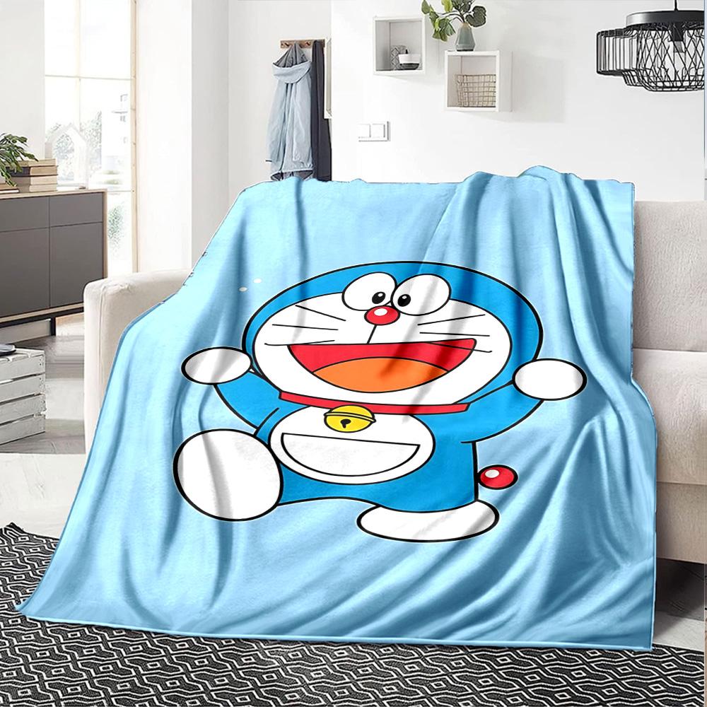1pc Blue Cat Adventure Flannel Blanket,Ultra Soft Warm Plush Throw for Home Bedroom Bed Sofa Cover Camping Picnic gift Y7242