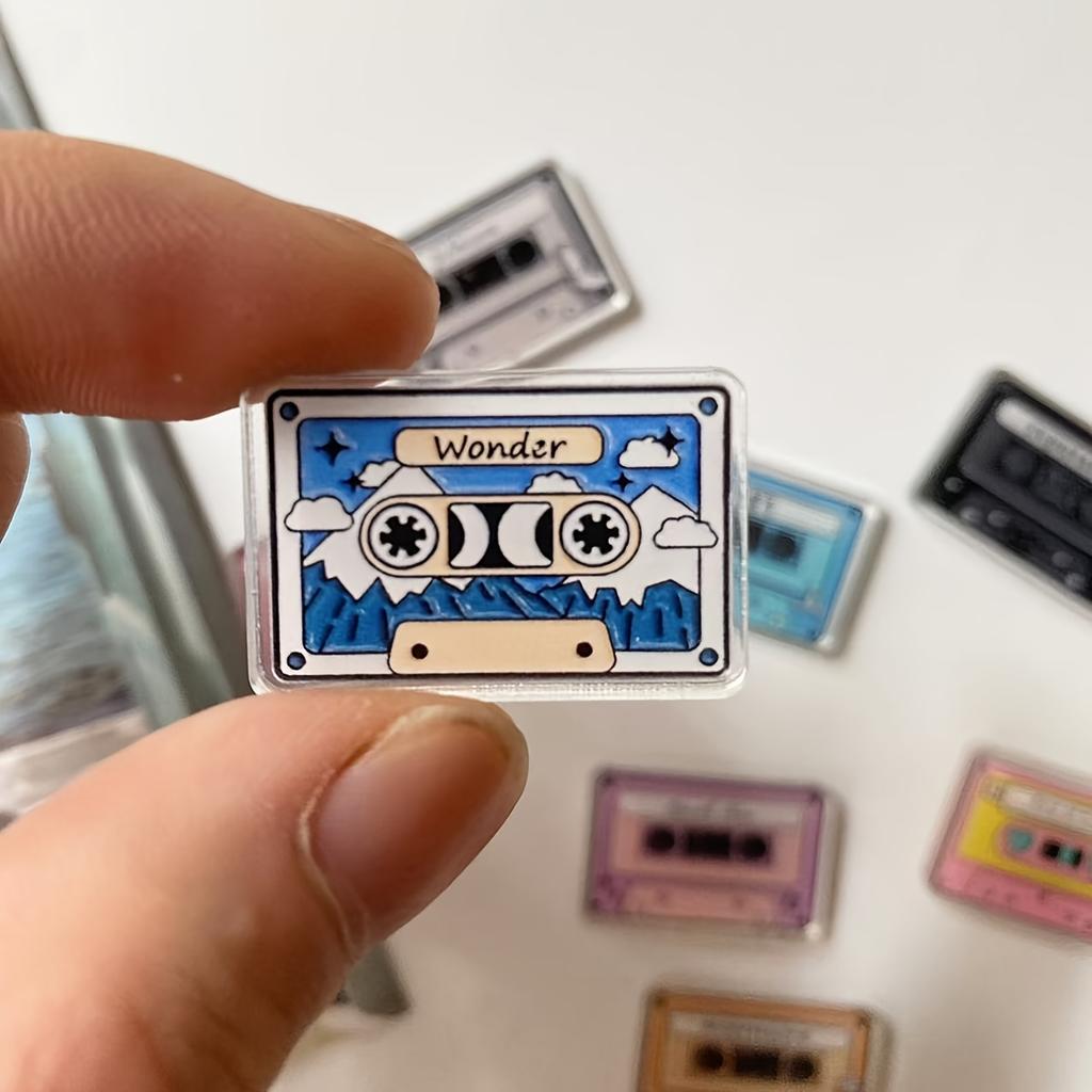 6 шт. акриловые миниатюрные мини-магниты на магнитную ленту для радиоприемника и холодильника, милые магниты для домашнего декора