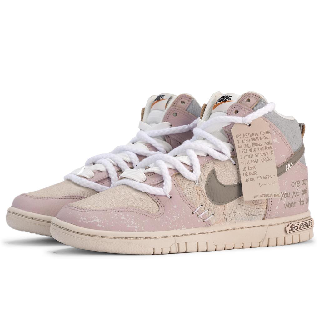 Nike Dunk Skateboard Shoes Women's High top Pink/Gray DX3452-700(TeamM-)