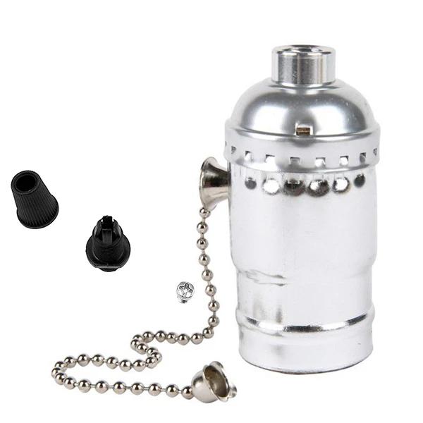 Винтажный держатель лампы, кабельный держатель лампы, ручка переключателя, аксессуары для освещения, Эдисон, винтажный медный держатель лампы E27, бар, ресторан