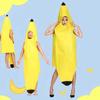 Yellow Banana Costume Kids Adults Sleeveless Jumpsuit Banana Outfit Christmas Halloween Cosplay Fancy Party Dress-Up Fruit Clothing