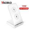 VAORLO 15W QI Wireless Charger Fast Charging Docking Station For Iphone X XS XR 11 11PRO Wireless Charging Dock