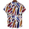 Модная оригинальная мужская рубашка Hawaii Casual Men Slim Fit с коротким рукавом, свободные простые перьевые принты Camisa MasculinaA
