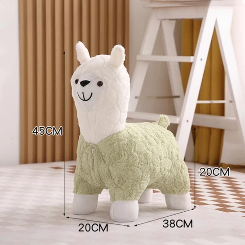 Интернет знаменитость Твердый Деревянный Табурет Альпака Детская Обувь Пеленание Мультфильм Маленькая Скамейка Милый Животный Стул Портативный Табурет Стул