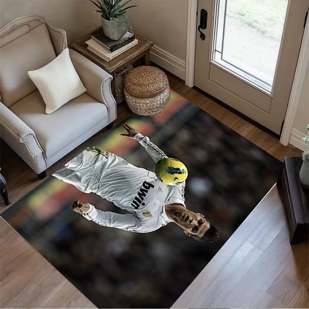 Cristiano Ronaldo Action Floor Mat Design for Dining Room Game Room Balcony Dormitory Anti-slip Rug Decorate Offices Perfect Gift for Friends & Family
