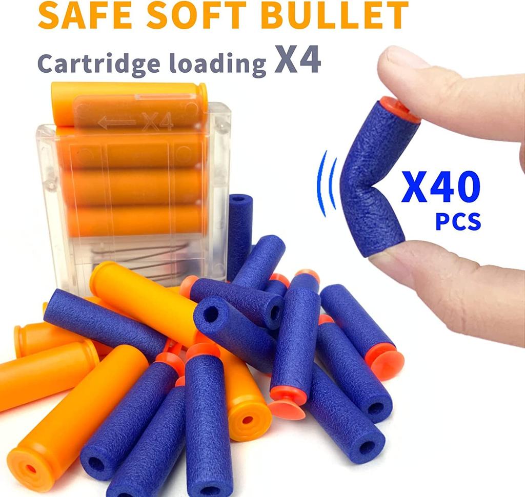 AGM MASTECH AWM Дробовик-бластер с выбросом гильз 40 патронов 12 2 обоймы Бластер Игровой набор для взрослых - Стрелы, Гильзы, (4-зарядная перезарядка) - Мальчики,