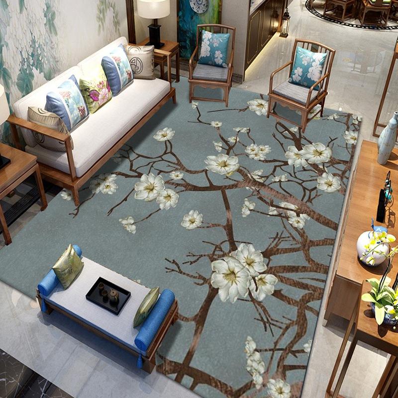 Ethnic Style Carpet Living Room New Chinese Style Large-area Retro Carpet Bedroom Floor Mat