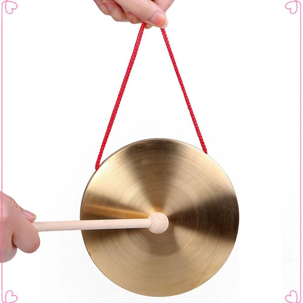 Toys With Wooden Stick Percussion instrument Hand Gong Gongs Drums Copper Cymbals Instrument Toy