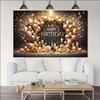 1Pc Happy Birthday Black Gold Balloon Background Wall Photography Mural Wallpaper Suitable for Family Birthday Party Decoration