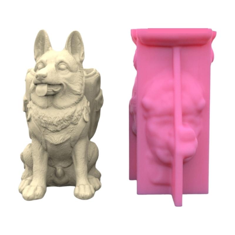 3D Silicone Mold Silicone Casting Mould Collie Shape Silicone Craft Molds for Making Concrete Resin Flower S