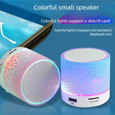 Новый мини- Bluetooth-динамик с трещинами и светодиодной подсветкой, портативный беспроводной басовый динамик и ночник для создания атмосферы для спальни, вечеринки и использования на открытом воздухе