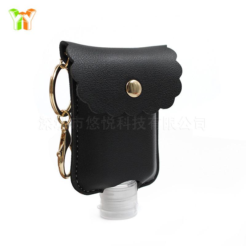 60 мл портативный дезинфицирующий гель для рук с кобурой-брелком, бутылка для путешествий, многоразовая пластиковая бутылка для спирта/дезинфицирующего средства для рук, безопасность