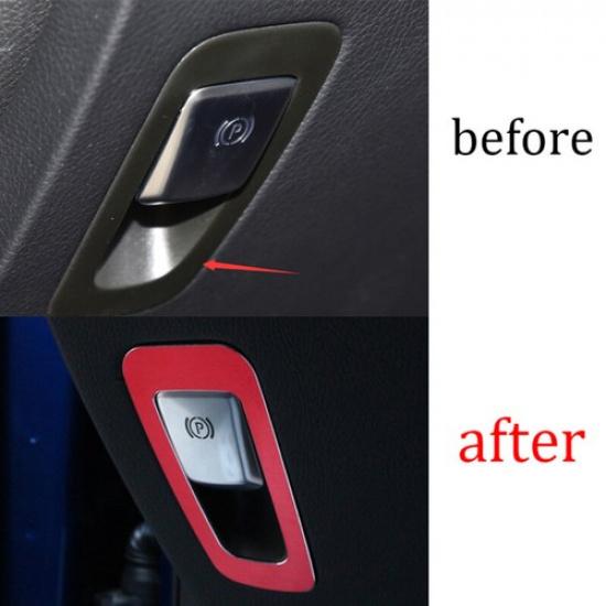 Fit For Mercedes-Benz GLC 2016-2021 Aluminum Red P Gear Button Frame Trim 1PCS