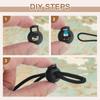 50pcs Plastic Cord Locks Spring Slider Toggles Clip End Stopper Fastener Round Ball Shape for Drawstrings Paracord Shoelace 8mm