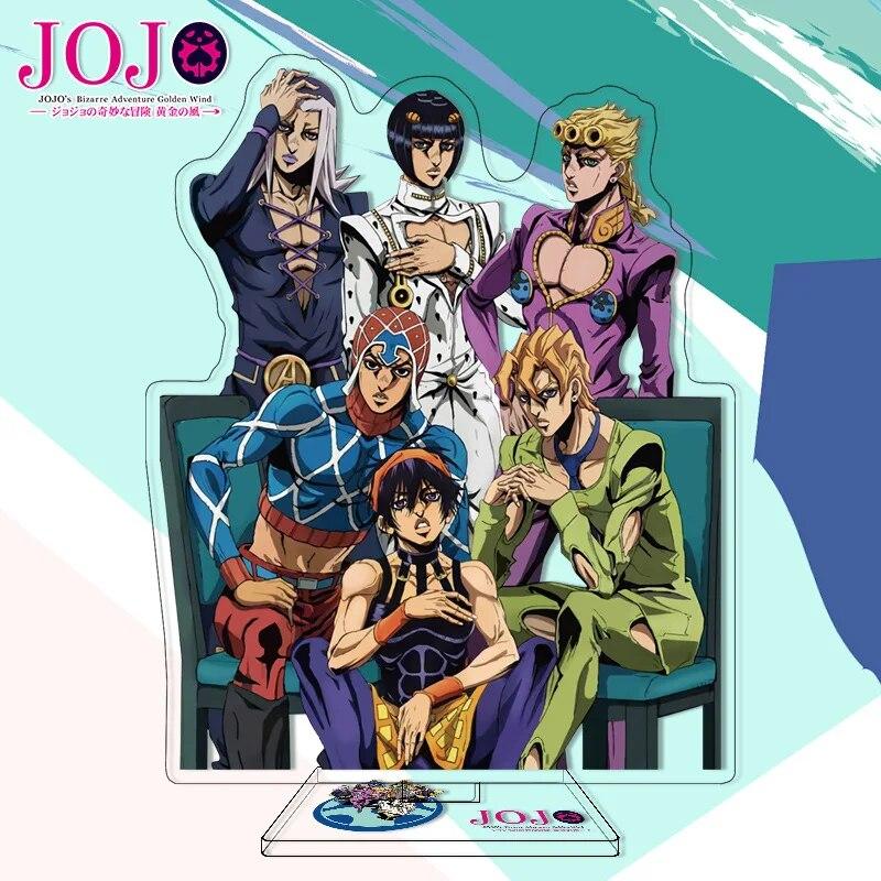 Jojos Bizarre Adventure Stand Model Plate Stone Ocean Series Jolyne Cujoh Weather Report Figure Acrylic Stands Holder Desk