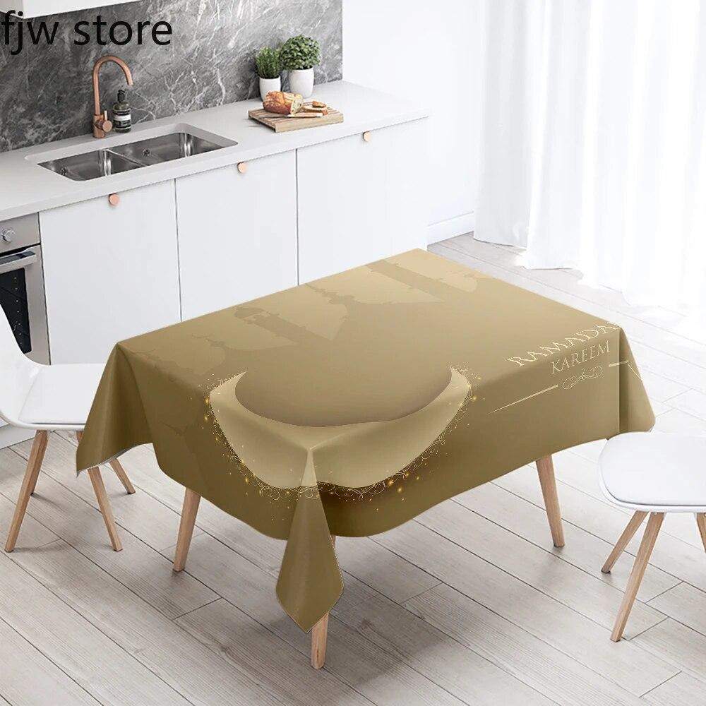 Рамадан украшение дома скатерть исламская мусульманская мечеть Рамадан Карим декоративная скатерть