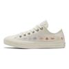 Converse Chuck Taylor All Star Low с цветочной вышивкой - женские кроссовки Egret, белые, разноцветные, черные A01595C