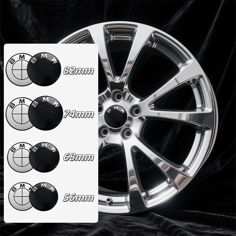 The new badge is suitable for the 45mm standard badge of BMW collective ABS 82/74mm hood/trunk 56/68mm wheel cover. UF0