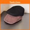 Retro Solid Color Urban Baseball Cap Short Brim Breathable Cotton Casual Wear