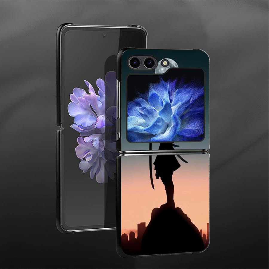 Чехол для Samsung Galaxy Z Flip 7 6 5 4 3 Flip6 Flip5 Flip7 FE Flip3 Flip4 Задняя крышка для телефона Funda Аниме Самурай Крутой