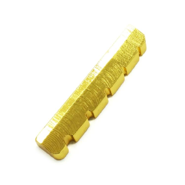 Pre-Slotted Brass Nuts Replacement Electric Brass Guitar Accessories Flat Bottom