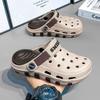 Летние сандалии детские дырчатые туфли мужские и женские дышащие сандалии на мягкой подошве для улицы, двойного назначения, с закрытым носком, средние