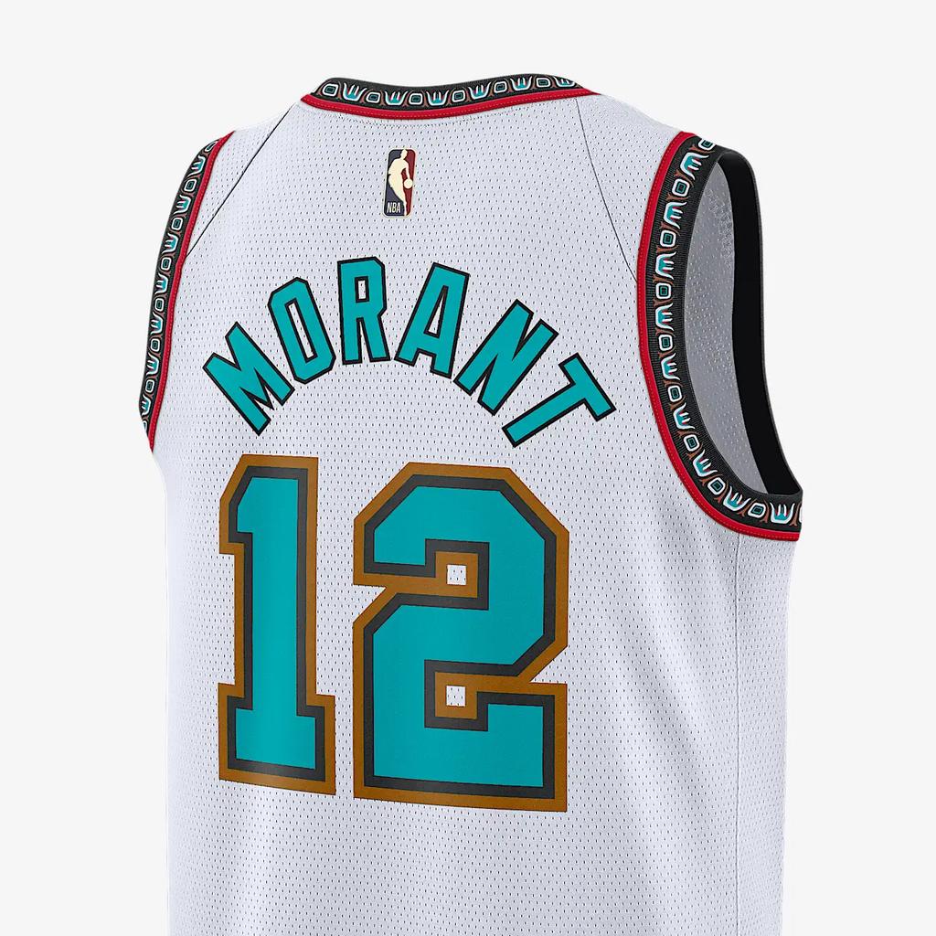 Nike Мемфис Гриззлис Dri-Fit НБА Джа Морант Серия Hardwood Classics Пуловер с круглым вырезом Дышащая сетчатая баскетбольная майка Мужская майка Белая FQ4690-101