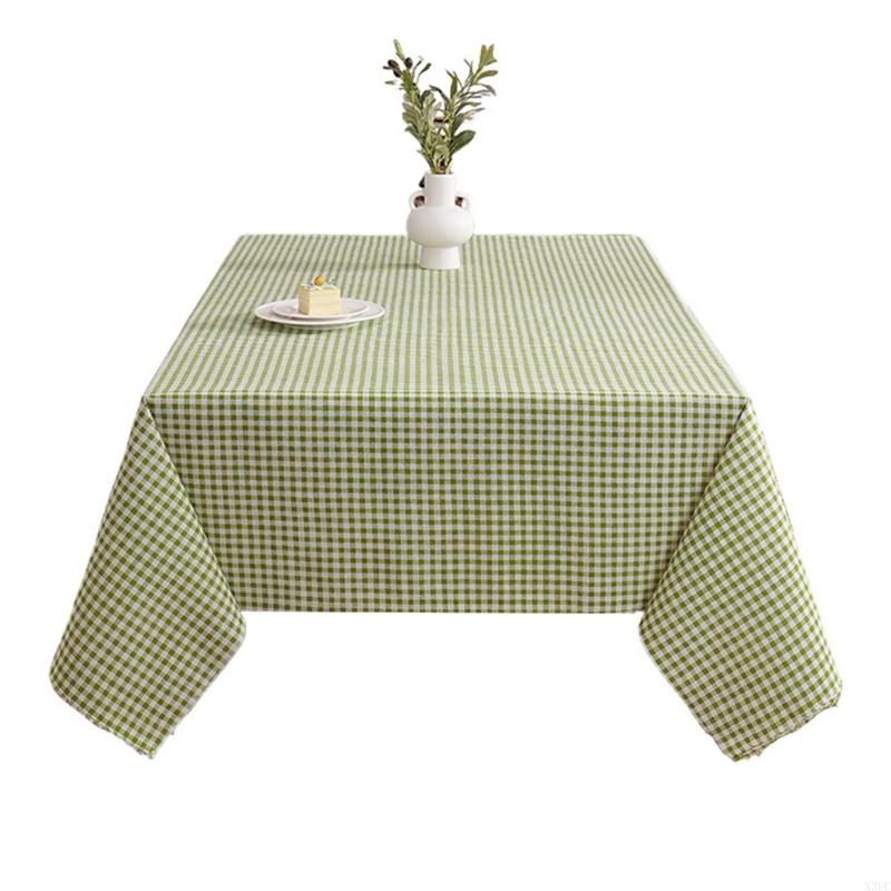 Decorationative Plaids Art Tablecloth Quick Drying Machine Washable Fit Most Tables Home Decoration X3UC