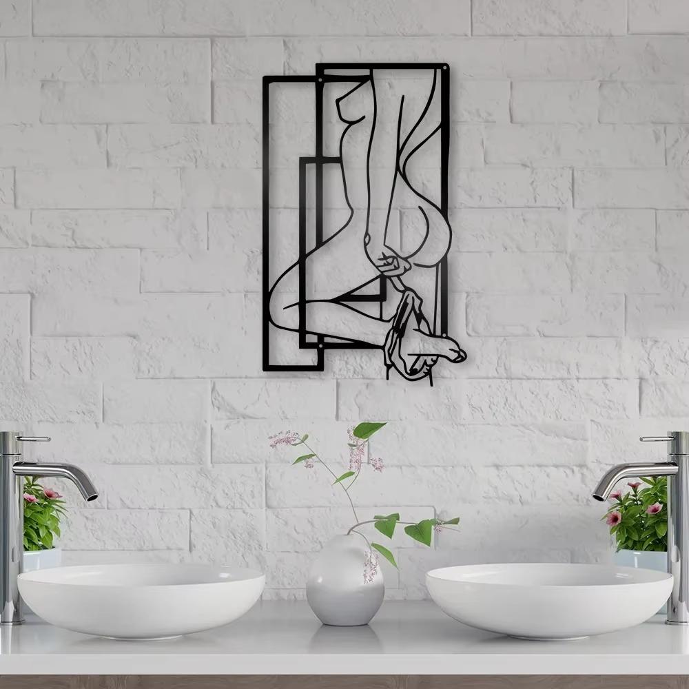 Сексуальная красота Металлическая настенная художественная вывеска для фермерского дома, подвесной декор, черная вырезанная табличка для домашнего офиса, гостиной, спальни, украшения