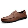 Brown Leather Men Shoes Fashion Formal Men Shoes Moccasins Italian Breathable Male Driving Shoes Black Plus Size 38-47