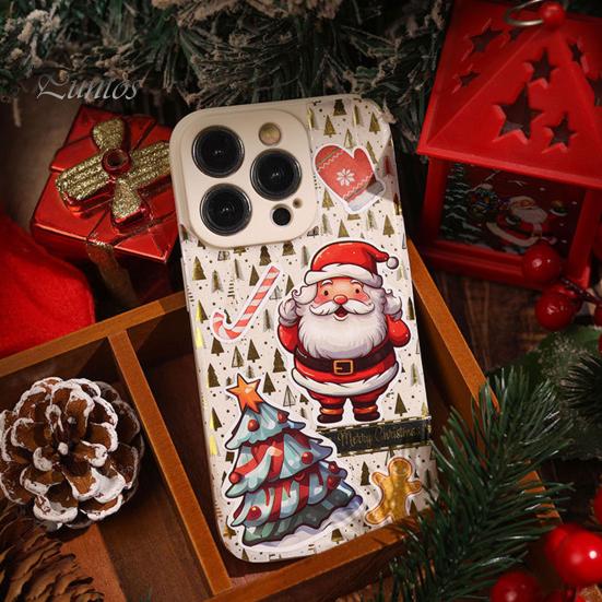 50 шт./пакет, рождественская наклейка, неповторяющаяся самоклеящаяся водонепроницаемая съемная крышка телефона, ноутбук, скрапбук, наклейка для поздравительных открыток, принадлежности для самостоятельного изготовления