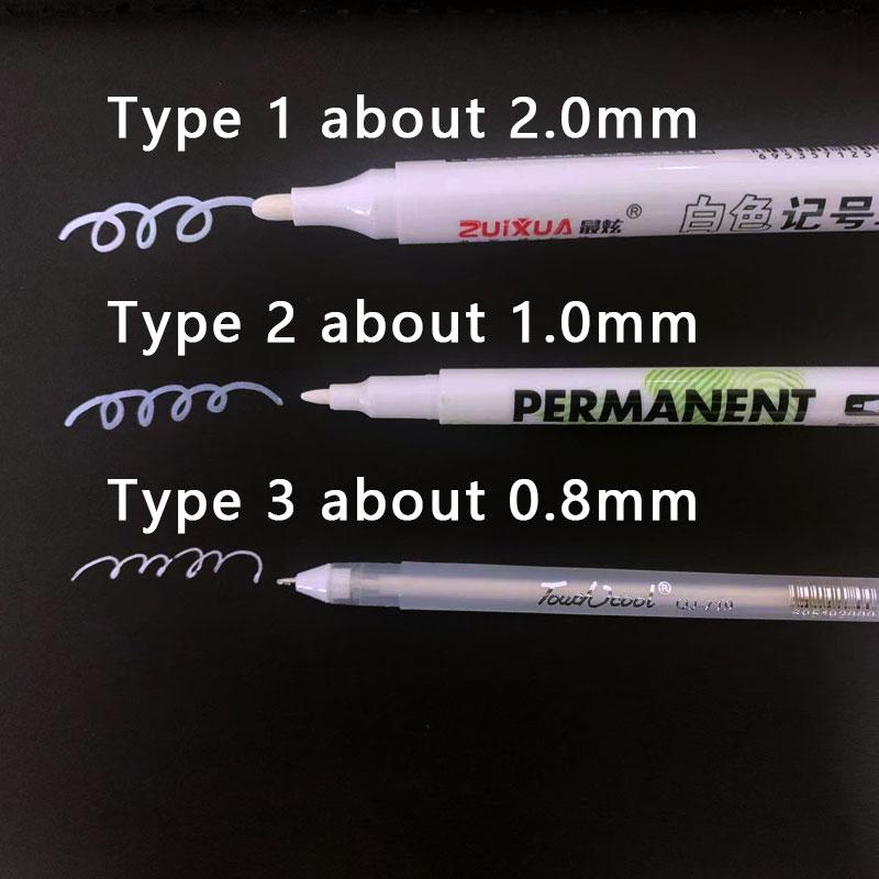 1/3/5 шт. белые маркеры 2,0 мм маслянистая водостойкая белая гелевая ручка DIY маркеры для рисования граффити канцелярские принадлежности школьные принадлежности