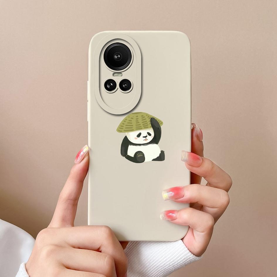 Чехол для Oppo Reno 7 4G 5G 10 Pro 5G 4 5 6 7 8 Lite Cute Bear Square Мягкий силиконовый чехол Матовый противоударный мультяшный узор с защитой от падения для бампера Oppo