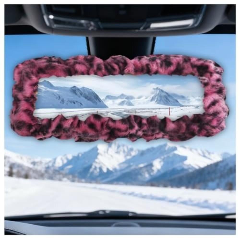 Highly Elastic Rear View Mirror Cover Elastic Design Plush Mirror Cover For Car Interior Decor