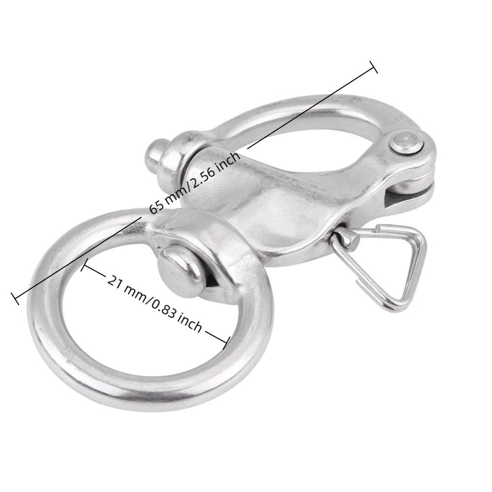 2Pcs Split Ring Pin Snap Shackle Round Brace Ring Useful Tool Round Ring Shackle Camera Straps