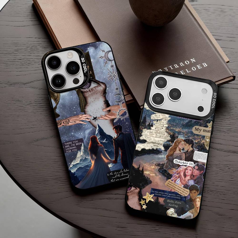A-Acotar A Court of Mist and F-Fury Чехол для телефона для iPhone17,16,15,14,13,12,11 Plus,Pro Max Конфетный Посеребренный Внутренний Чехол