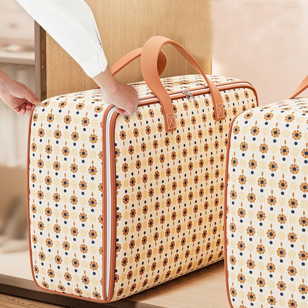 Foldable Clothes Storage Bins with Handle Moving Storage Quilt Bag New Quilt Storage Bag for Home