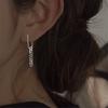 925 Sterling Silver Tassel Long Chain Drop Earring For Women Girls Party Elegant Punk 2023 Fashion Jewelry Eh1859