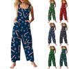 Womens Casual Overalls Jumpsuits Adjustable Straps Sleeveless Summer Cute Comfy Rompers With Pocket
