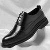 Мужские деловые повседневные кожаные туфли, осенние мужские повседневные туфли на толстой подошве 6 см, модные кожаные туфли, размер 37-44
