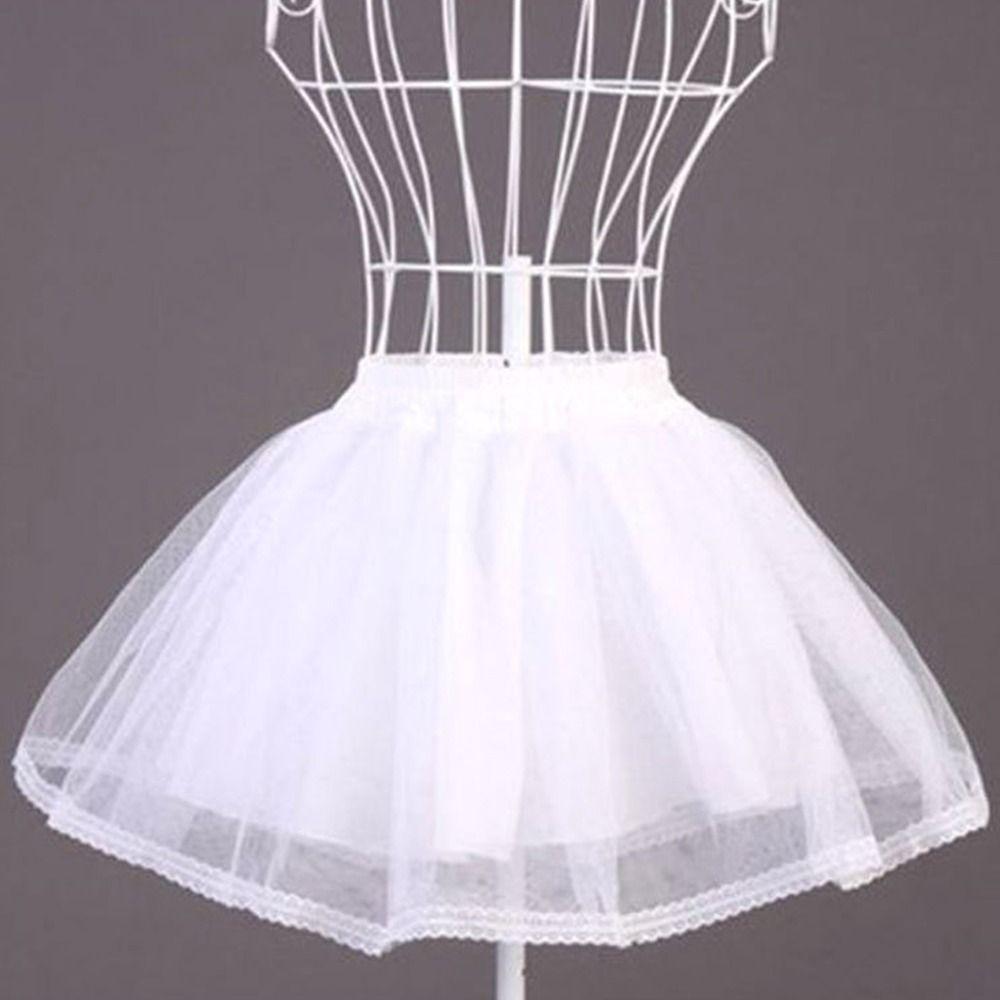 White Underskirt Crinoline A-line Shape Ball Gown Petticoats Fashion Flower Dress Accessories