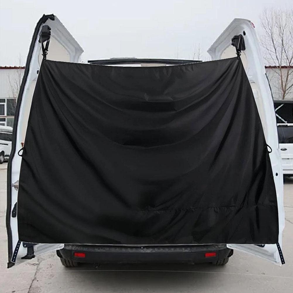 Camper Tailgate Protector with Hooks for Outdoor Shower Curtain