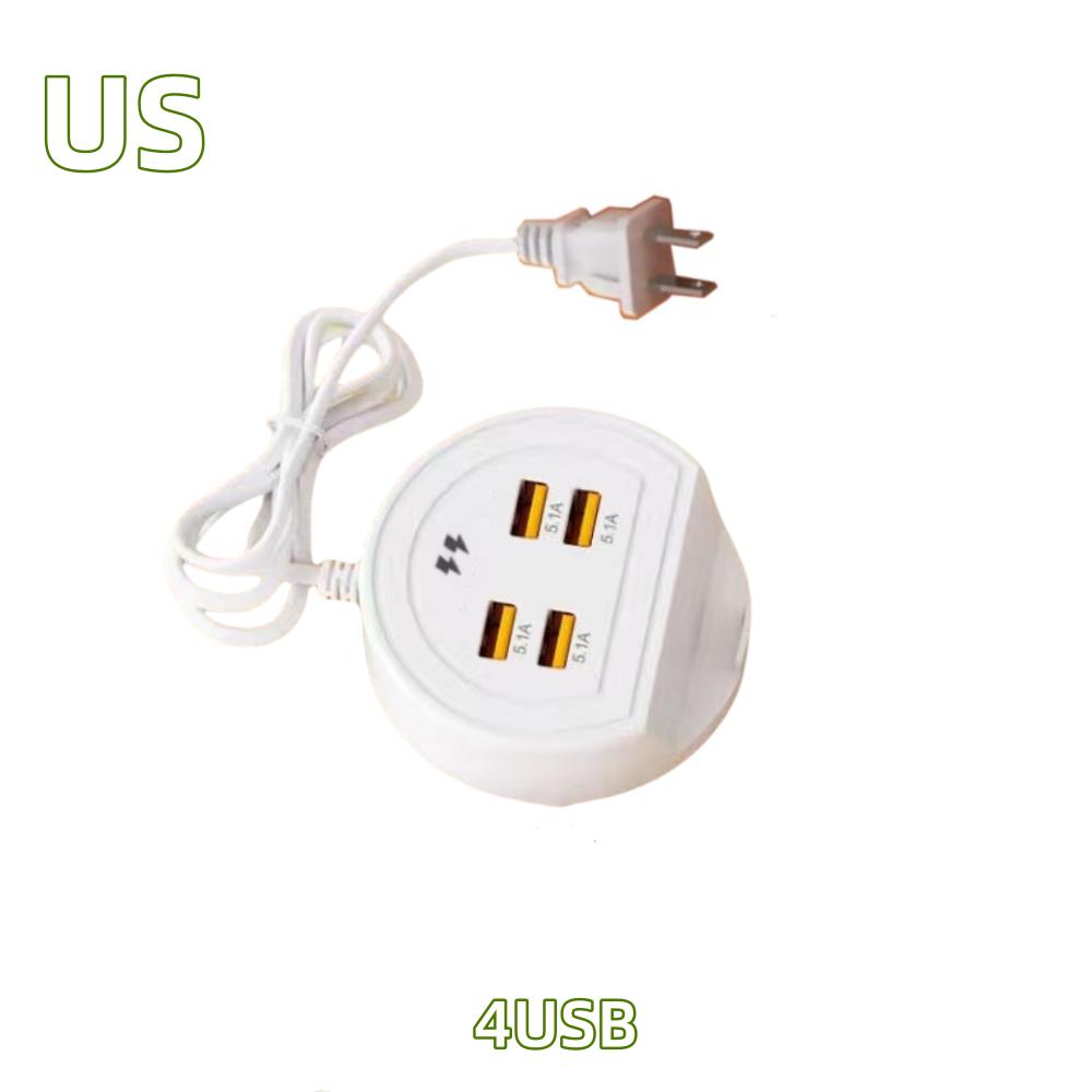 USB Desktop Power Strip Multifunction 4 Ports Type C Fast Charging Socket Home Electronics For Iphone Xiaomi 14 15 EU/US/UK Plug