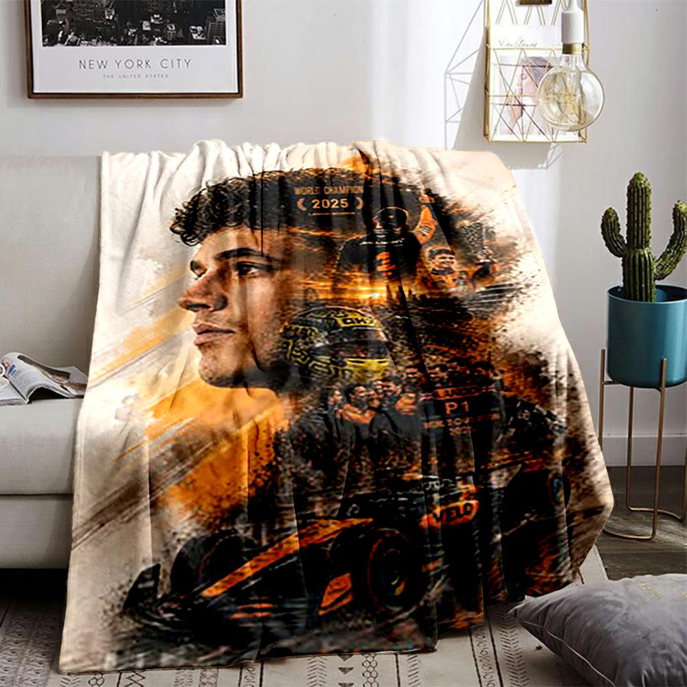 Racing Champion Theme with Car and Helmet.Flannel blanket for bedroom, living room, sofa, and nap