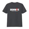 Футболка Ironwife Поддержка Триатлона для Триатлета Плавание Велосипед Бег Топ Смешной Три-Юмор Я Выжил Его План Тренировок винтаж
