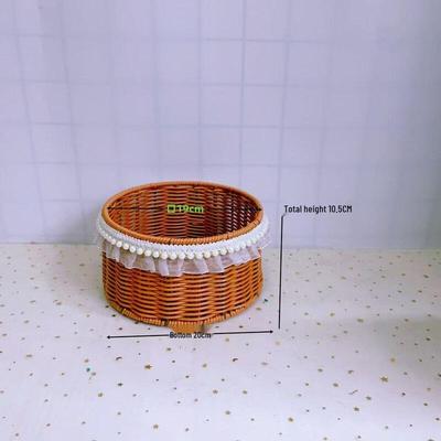 Плетеная корзина из ротанга ручной работы в стиле принцессы