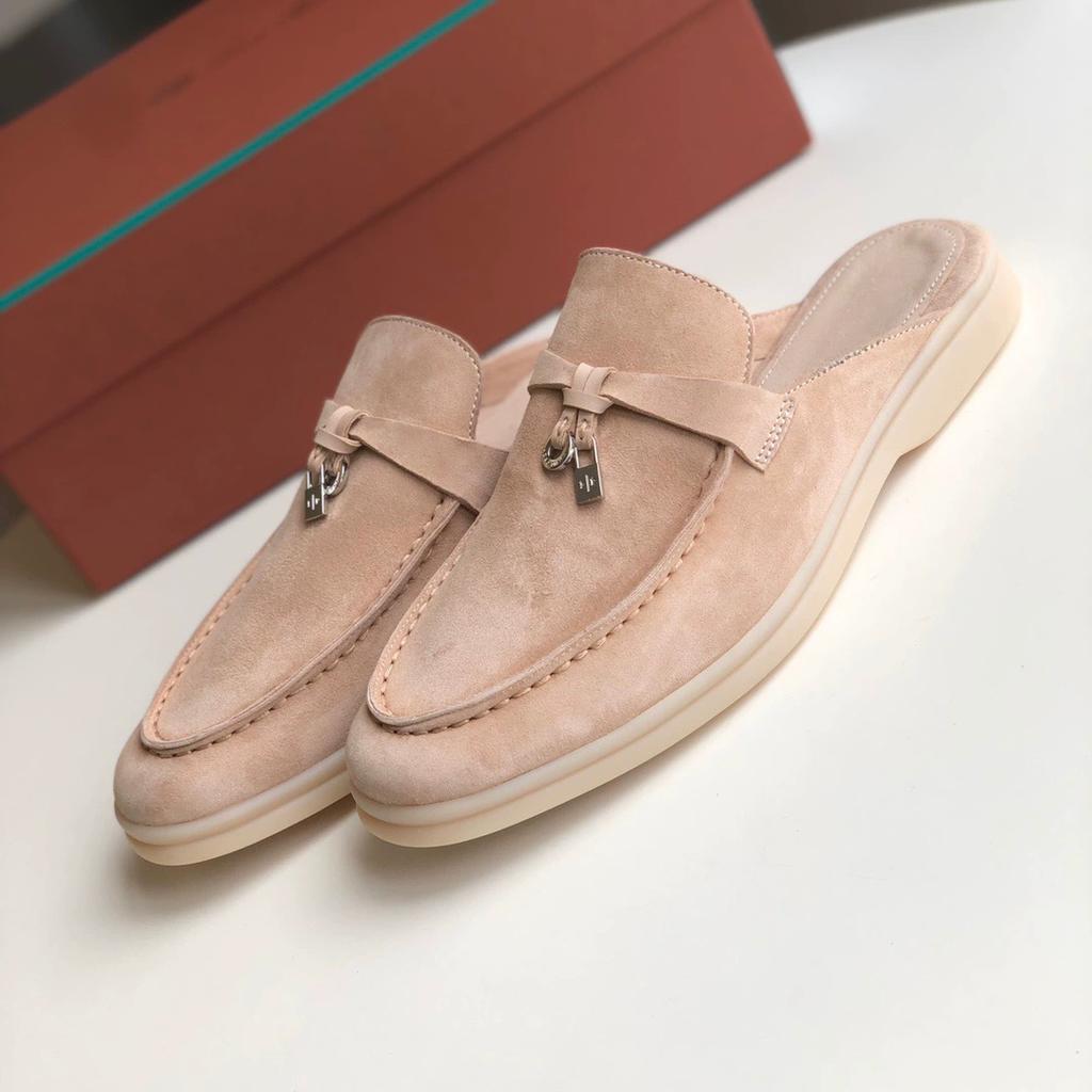 Fashion Design Suede Loafer Men Summer Flat Moccasins Comfortable Luxury Geniune Leather Men's Loafer Casual Women Shoes