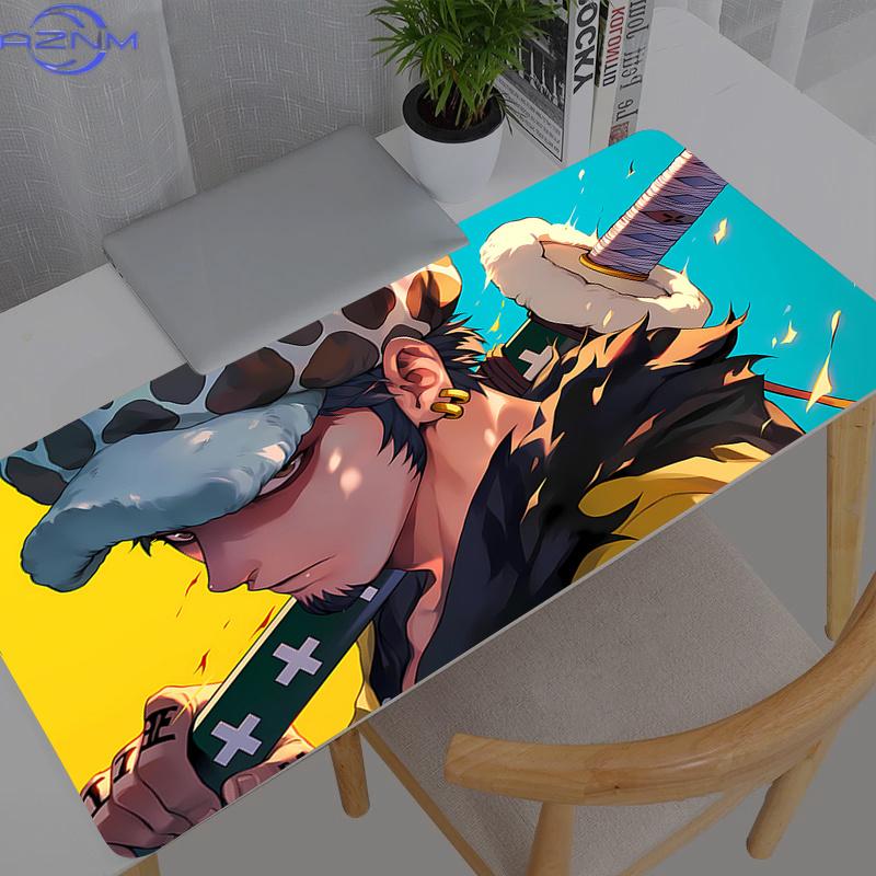 Игровой коврик для мыши One Piece Трафальгар Ло Большой коврик для компьютерной мыши Настольный коврик Пк Аниме Ковер Клавиатура Геймерские аксессуары Стол