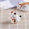 Creative Spoon Fork Rest Home Hotel Ceramic Japanese Chopsticks Holder Lucky Cat Cutlery Stand